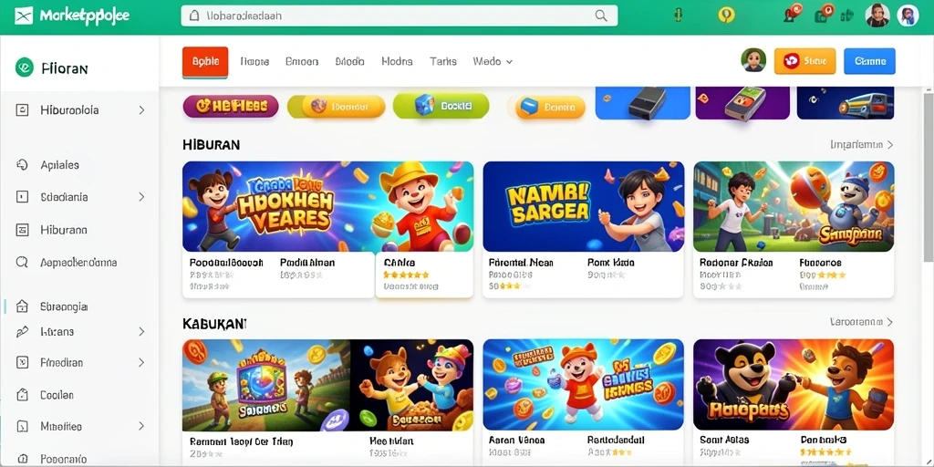 Tampilan menu utama yang menarik dan mudah dinavigasi.