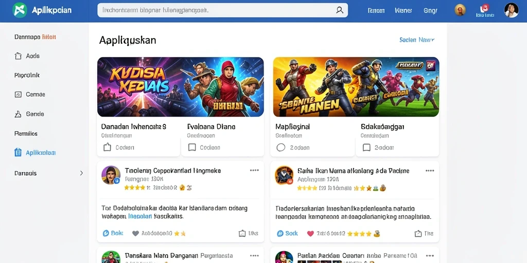 Tampilan awal yang menarik dan mudah dinavigasi.