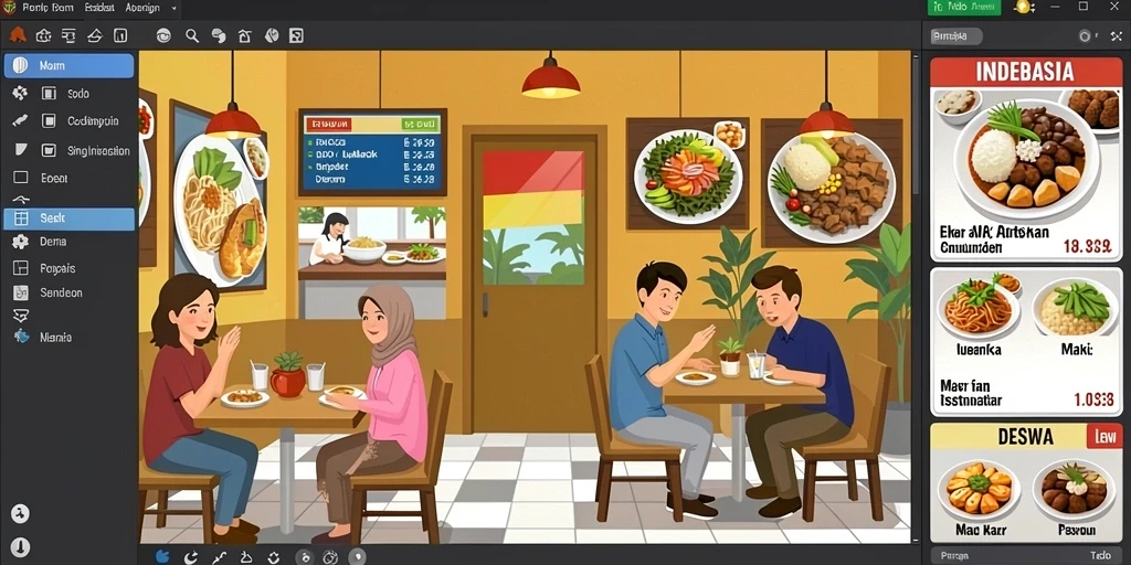 Tampilan antarmuka aplikasi yang modern dan user-friendly.