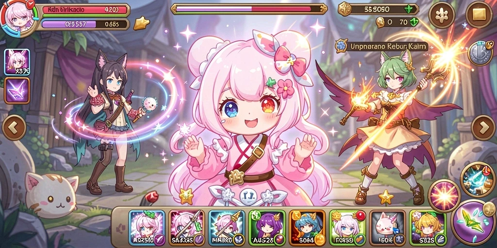 Screenshot 1 menampilkan antarmuka permainan yang menarik.
