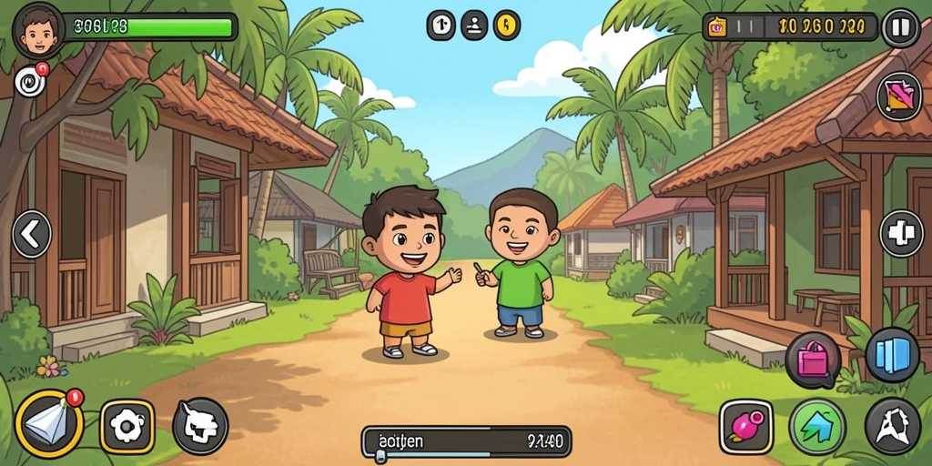 Tampilan utama dengan berbagai pilihan game menarik.