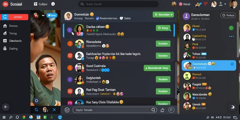Tampilan grafik yang menawan dan berwarna.