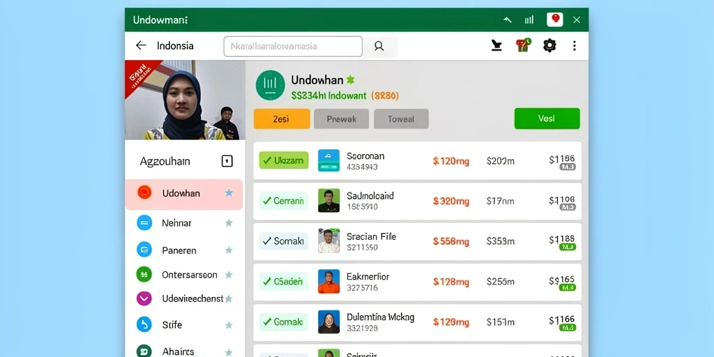 Tampak layar utama dengan menu permainan yang menarik.